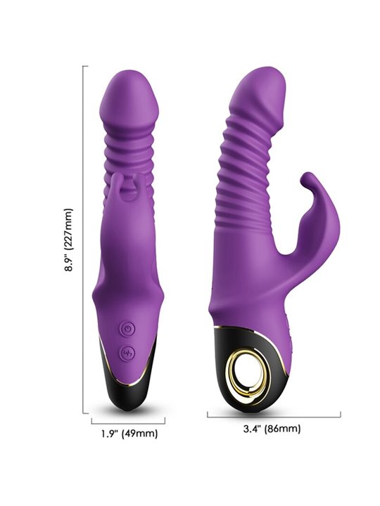 Armony Zing - Vibratore Dildo Rabbit Multifunzione in Silicone Viola