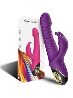 Armony Zing - Multifunctional Silicone Rabbit Dildo Vibrator Purple