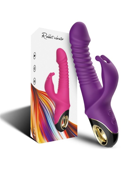 Armony Zing - Multifunctional Silicone Rabbit Dildo Vibrator Purple