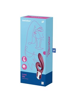 Satisfyer Love Me - Vibratore Rabbit in Silicone Rosso 12 Funzioni