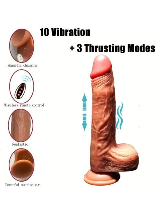 Armony - Realistic Vibrating Up&Down Heat Effect Dildo with Suction Cup