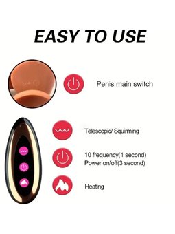 Armony - Realistic Vibrating Up&Down Heat Effect Dildo with Suction Cup
