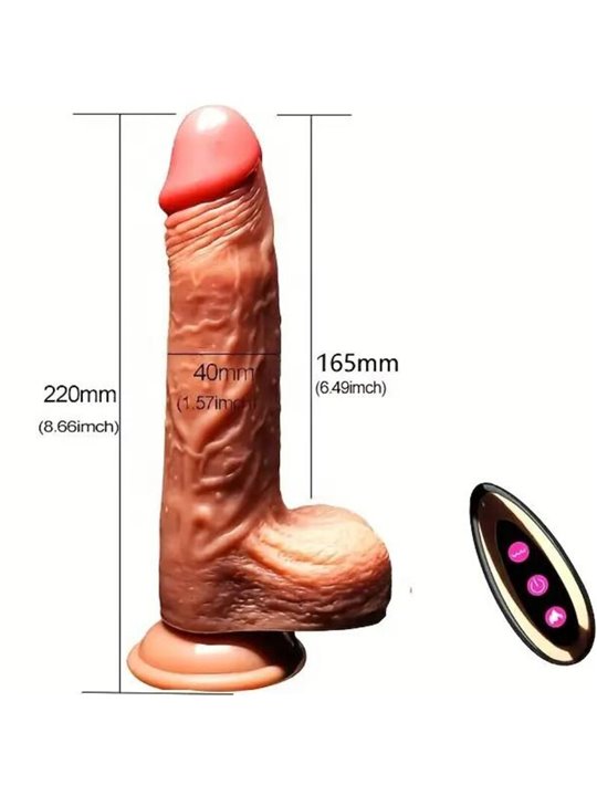 Armony - Realistic Silicone Vibrator Dildo with Remote Control 22.5 cm
