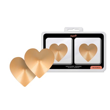 Coquette Chic Desire - Copri Capezzoli Dorati a Forma di Cuore