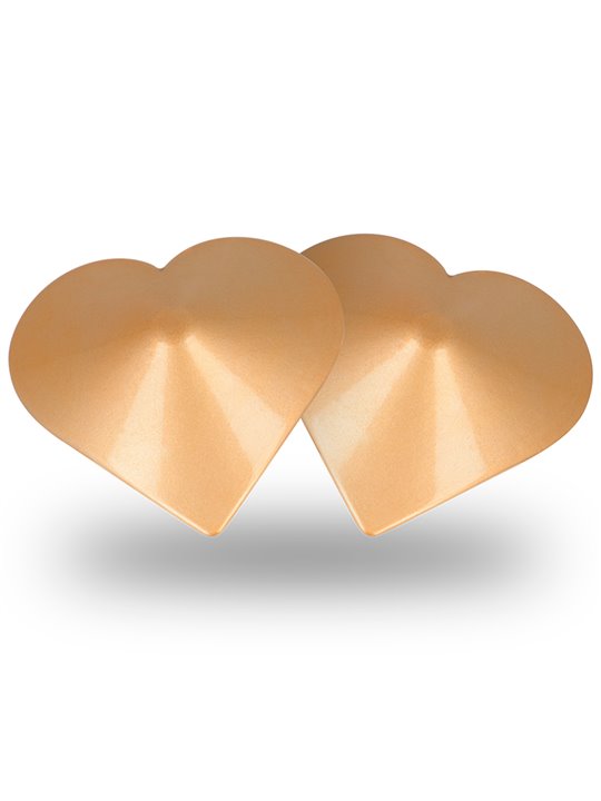 Coquette Chic Desire - Heart Shaped Golden Nipple Covers