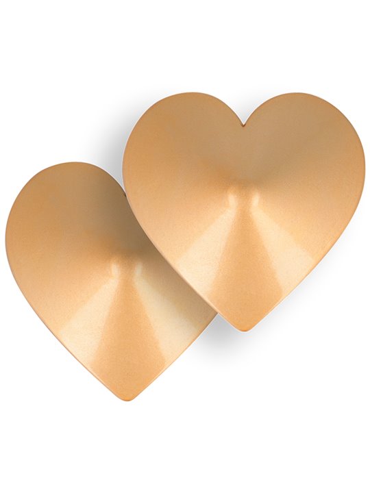 Coquette Chic Desire - Heart Shaped Golden Nipple Covers