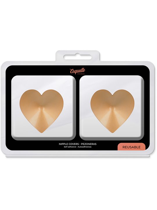 Coquette Chic Desire - Heart Shaped Golden Nipple Covers