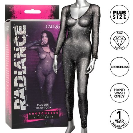 Calexotics Radiance - Full Bodysuit with Open Crotch Plus Size
