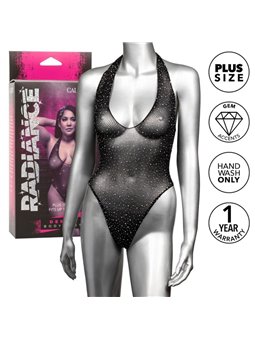 Calexotics Radiance - Body a Rete con Strass Senza Maniche Taglia Plus