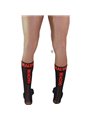 Macho - Men's Thin Socks One Size Black/Red