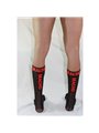 Macho - Men's Thin Socks One Size Black/Red