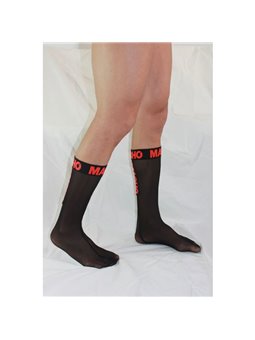 Macho - Men's Thin Socks One Size Black/Red