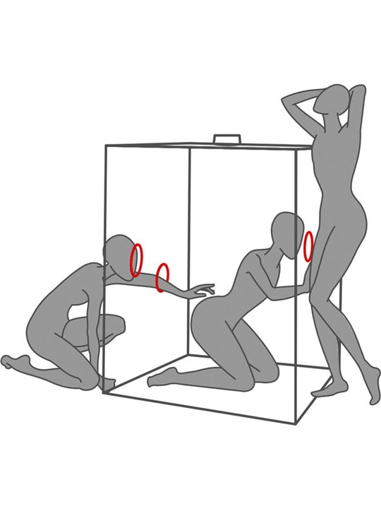 Secret Dome Kink Club Scandale - Cabina Bukkake Nero e Rosso