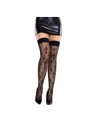 Leg Avenue Worship Me Cross Net - Calze Nere Autoreggenti in Pizzo