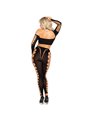 Leg Avenue - Top Corto e Leggings Cut-Out senza Cuciture Nero