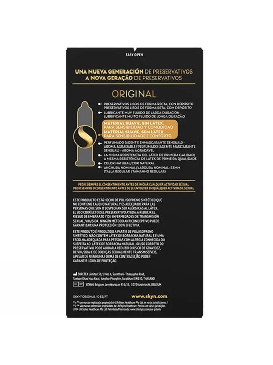 Skyn Original - Preservativi Sensazione Naturale Pelle con Pelle 10 Pz