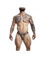 Mob Dngeon Snap Jokstrap - Sospensorio Grigio in Pelle con Catene
