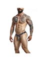 Mob Dngeon Snap Jokstrap - Sospensorio Grigio in Pelle con Catene