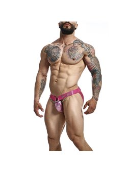 Mob Dngeon Snap Jokstrap - Sospensorio Rosa in Pelle con Catene