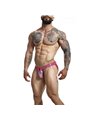 Mob Dungeon Snap Jokstrap - Pink Leather Jockstrap with Chains