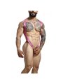 Mob Dngeon - Imbracatura a Croce in Pelle Rosa Taglia Unica