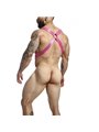 Mob Dngeon - Imbracatura a Croce in Pelle Rosa Taglia Unica
