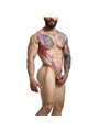 Mob Dungeon - Straight Leather Harness Pink One Size