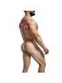 Mob Dngeon - Imbracatura Dritta in Pelle Rosa Taglia Unica