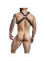 Mob Dngeon Classic Cross Harness - Imbracatura da Uomo in Pelle Nera