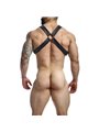Mob Dngeon Classic Cross Harness - Imbracatura da Uomo in Pelle Nera