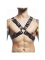Mob Dngeon Harness Belts Cross - Imbracatura da Uomo in Pelle Nera