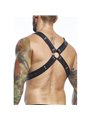 Mob Dungeon Harness Belts Cross - Men's Black Leather Harness