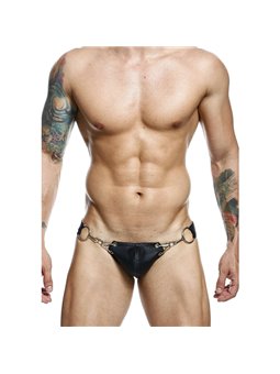 Mob Dungeon Snap Jokstrap - Vegan Leather Black Jockstrap