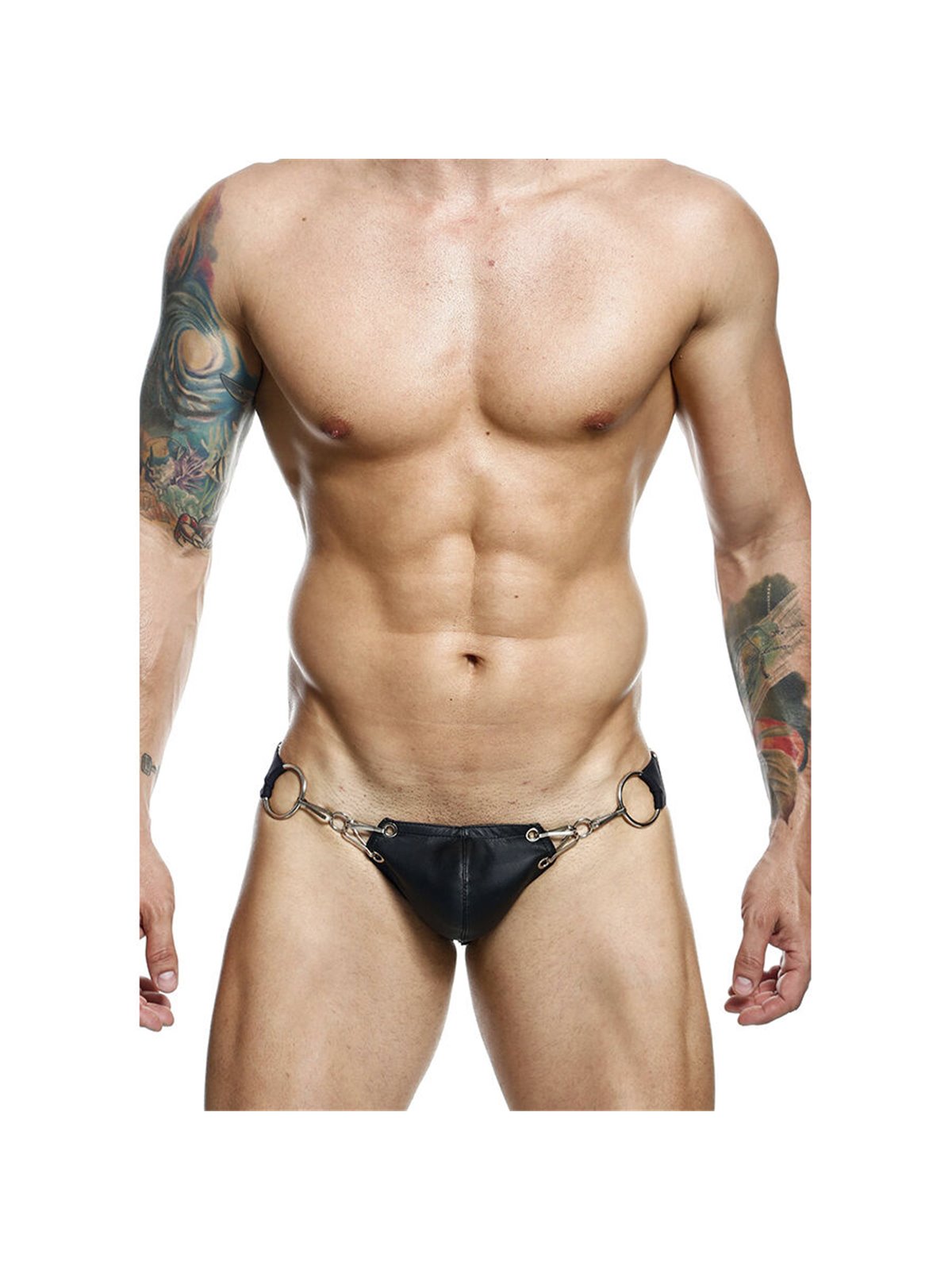 Mob Dungeon Snap Jokstrap - Vegan Leather Black Jockstrap