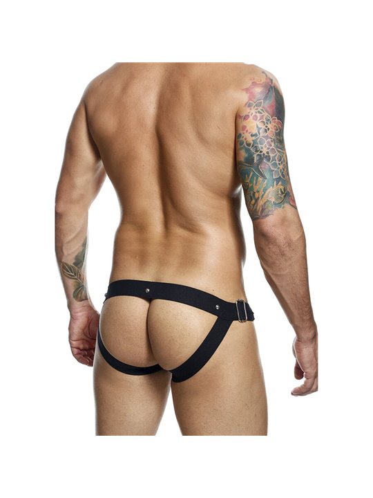 Mob Dungeon Snap Jokstrap - Vegan Leather Black Jockstrap