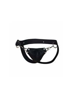 Mob Dungeon Snap Jokstrap - Vegan Leather Black Jockstrap
