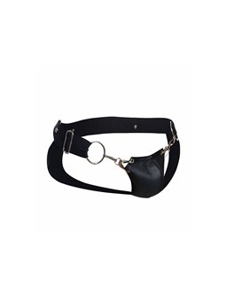 Mob Dungeon Snap Jokstrap - Vegan Leather Black Jockstrap