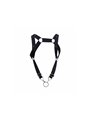 Mob Dungeon Straight Back - Black Leather Harness with Phallic Ring