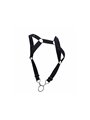 Mob Dungeon Straight Back - Black Leather Harness with Phallic Ring