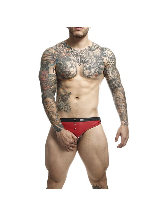 Mob Dungeon Jockstrap - Red Color Jockstrap with Phallic Ring
