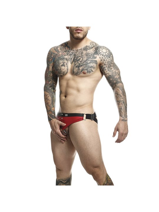Mob Dungeon Jockstrap - Red Color Jockstrap with Phallic Ring