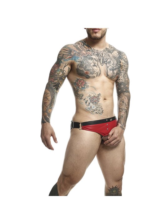 Mob Dungeon Jockstrap - Red Color Jockstrap with Phallic Ring