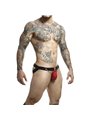 Mob Dungeon Jockstrap - Red Vegan Leather Jockstrap with Chains
