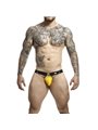 Mob Dungeon Jockstrap - Yellow Vegan Leather Jockstrap with Chains