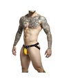 Mob Dungeon Jockstrap - Yellow Vegan Leather Jockstrap with Chains
