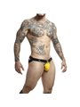 Mob Dungeon Jockstrap - Yellow Vegan Leather Jockstrap with Chains