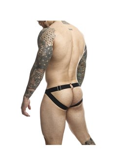 Mob Dungeon Jockstrap - Yellow Vegan Leather Jockstrap with Chains