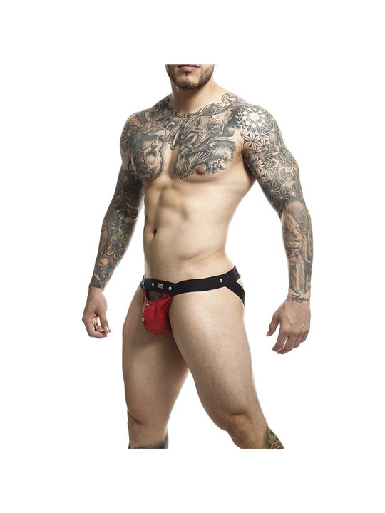 Mob Dngeon Sportsman - Sospensorio Rosso con Dettagli Metallici