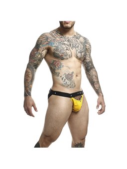 Mob Dungeon Sportsman - Yellow Jockstrap with Metallic Details