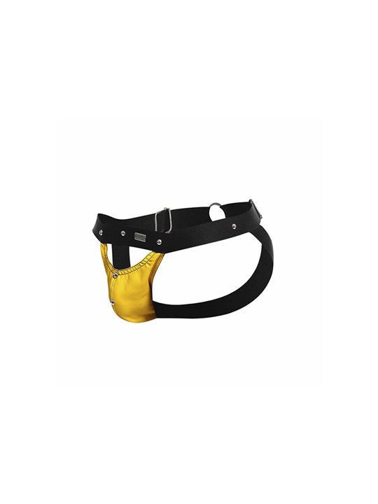 Mob Dungeon Sportsman - Yellow Jockstrap with Metallic Details